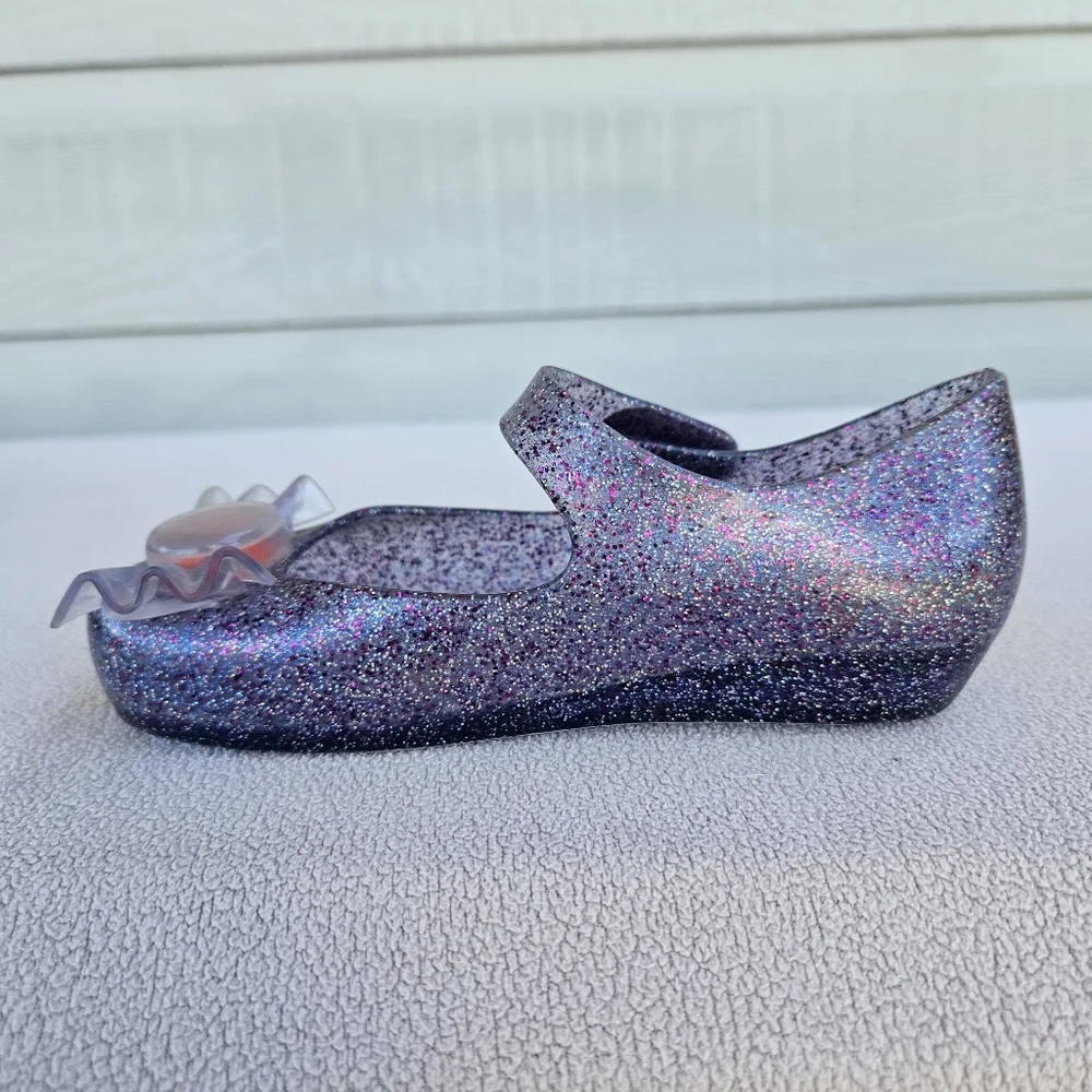 Mini Melissa Ultragirl Trick or Treat Halloween Mary Jane Purple Flats SZ 10